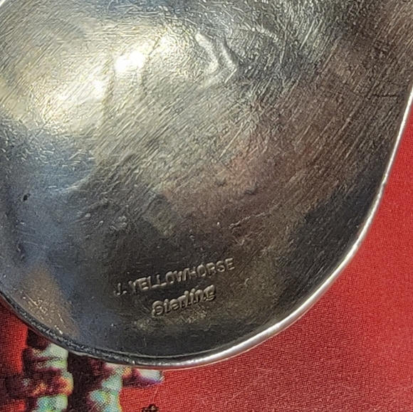 Vintage Navajo Sterling Silver J. Yellowhorse Kokopelli Pendant - Picture 2 of 4